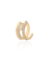 Ethereal Aisha Diamond 14k Gold Huggie