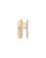 Ethereal Aisha Diamond 14k Gold Huggie