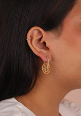 Chakkra Vermeil Link Hoops