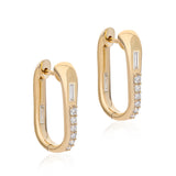 Ethereal Serpent Diamond 14k Gold Hoops
