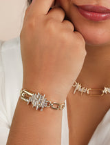 Ethereal Skyline Diamond 14k Gold Statement Bracelet