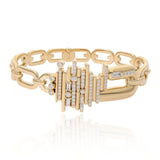 Ethereal Skyline Diamond 14k Gold Statement Bracelet