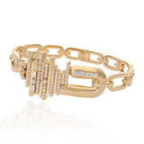 Ethereal Skyline Diamond 14k Gold Statement Bracelet