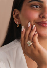 Ethereal Skyline Emerald Vintage Ring