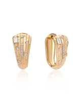 Ethereal Skyline Diamond & 14k Gold Hoops