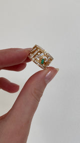 Ethereal Promise Diamond 14k Gold Statement Ring