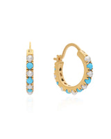 Turquoise and Pearl Huggies