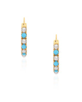 Turquoise and Pearl Huggies