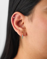 Turquoise and Pearl Huggies