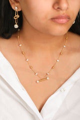 Keshi Dew Drop Pearl Vermeil Necklace