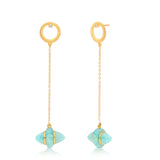 Ani Vermeil Amazonite Danglers