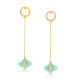 Ani Vermeil Amazonite Danglers