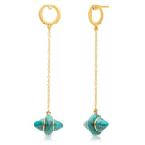 Ani Vermeil Chrysocolla Danglers