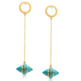 Ani Vermeil Chrysocolla Danglers