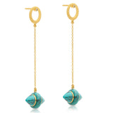 Ani Vermeil Chrysocolla Danglers