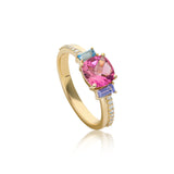Ethereal Azalea Pink Tourmaline 14k Gold Ring