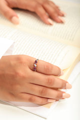 Ethereal PromYse Pink Tourmaline 14k Gold Ring