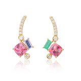Ethereal Azalea Pink Tourmaline 14k Gold Crawlers