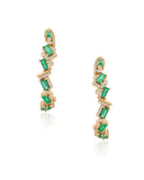 Ethereal Shimmer Emerald Hoops