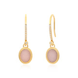 Ara Pink Opal Drop Vermeil Earrings