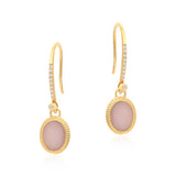 Ara Pink Opal Drop Vermeil Earrings