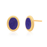 Ara Oval Lapis Vermeil Studs