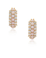 Timeless Sparkle Pink Opal Vermeil Huggies