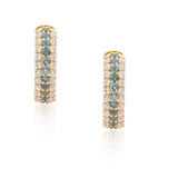 Timeless Sparkle Vermeil Hoops - London Blue Topaz