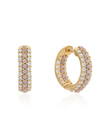 Timeless Sparkle Pink Opal Vermeil Hoops