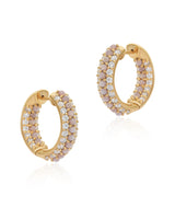 Timeless Sparkle Pink Opal Vermeil Hoops