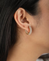 Timeless Sparkle Pink Opal Vermeil Hoops