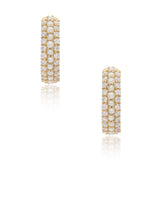 Timeless Sparkle Vermeil Hoops - Pearl