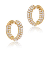 Timeless Sparkle Vermeil Hoops - Pearl