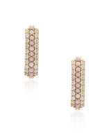 Timeless Sparkle U-Shaped Pink Opal Hoops