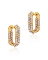 Timeless Sparkle U-Shaped Pink Opal Hoops