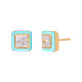 Turquoise Enamel Studs