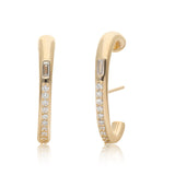 Ethereal Caress Diamond 14k Gold Cuff Earrings