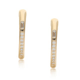 Ethereal Caress Diamond 14k Gold Cuff Earrings