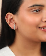 Ethereal Caress Diamond 14k Gold Cuff Earrings