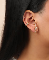 Ethereal Ellipse Diamond 14k Gold Cuff Earrings