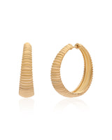 Ridged Hobo Vermeil Hoops
