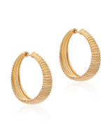Ridged Hobo Vermeil Hoops