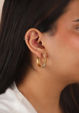 Ridged Hobo Vermeil Hoops