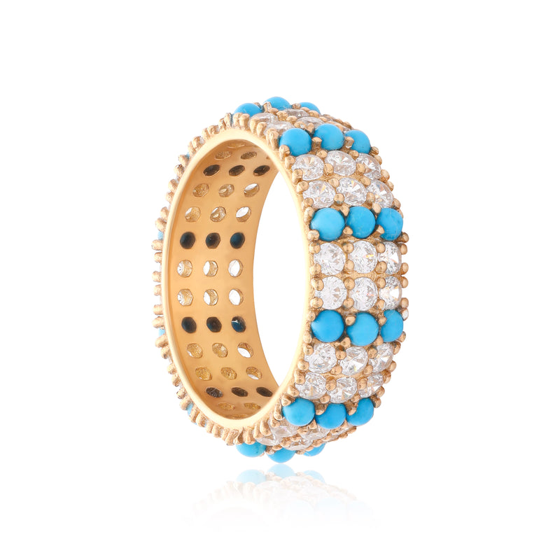 L'ete Sparkle Ring - Turquoise