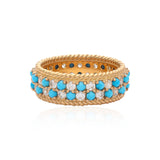 Jodhpur Sparkle Turquoise Vermeil Ring
