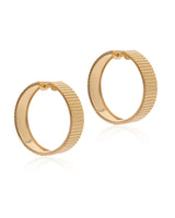 Ridged Wide Vermeil Hoops