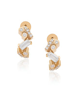 Ethereal Nugget Diamond 14k Gold Huggies