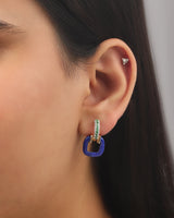 Pillow-Talk 14k Gold Hoops - Lapis