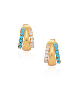 Oceane Turquoise Vermeil Huggies