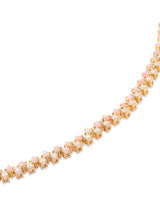 Timeless Sparkle Pink Opal Vermeil Necklace